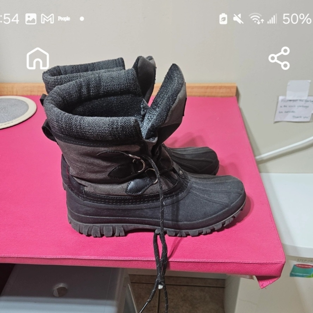 Storm Black Insulated Waterproof Winter Boots